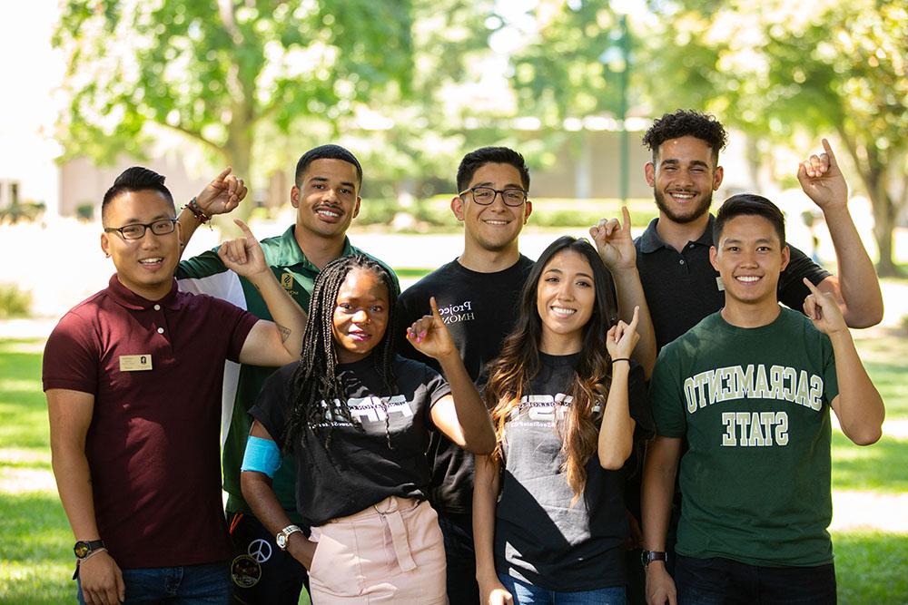 Group of students smiling at the camera